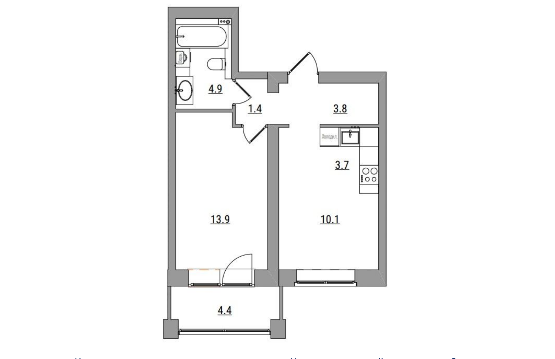 планировка квартиры 42 м2